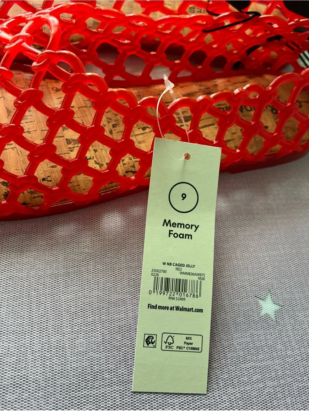 Women’s Jelly Sandals in Bright Red size 9 new with tags
